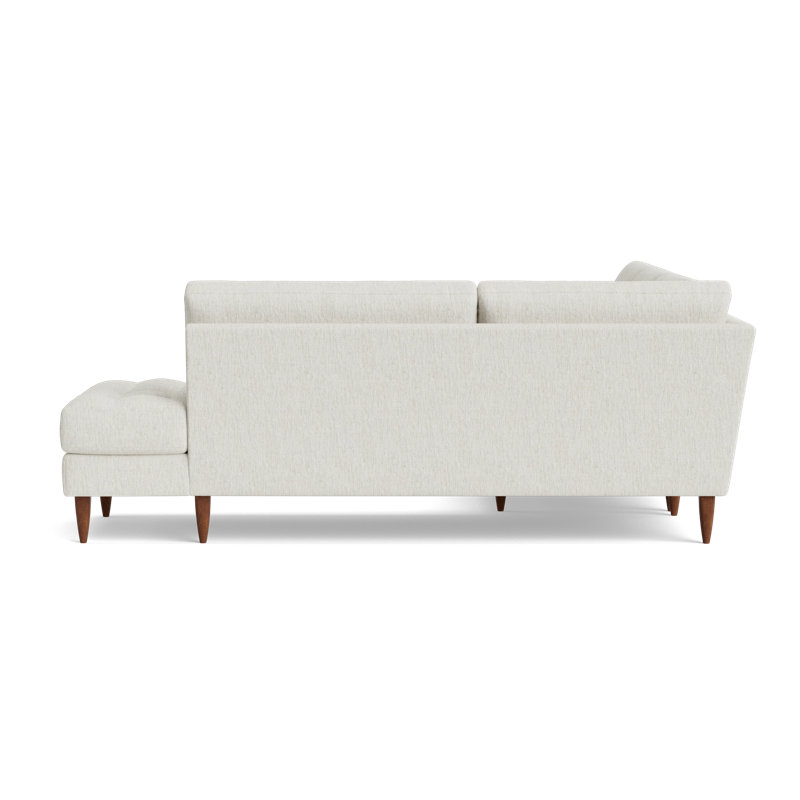 MCM Sectional, Performance Weave - Snow, Right Hand Facing