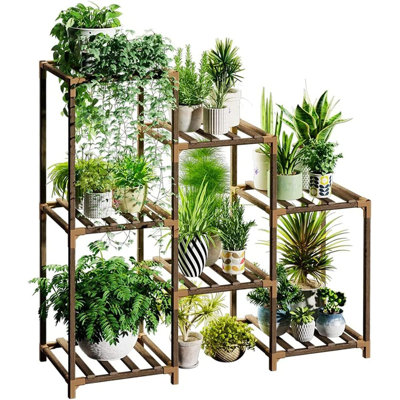 7-Tier Multi-Level Plant Stand for Indoor Outdoor Greenery Display