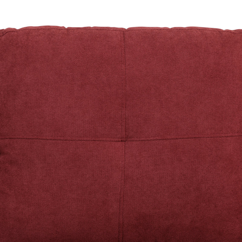 Canapé modulaire rembourré et méridienne 2 pièces Gilstrap, Accoudoir à gauche (vu de face), Velours rouge