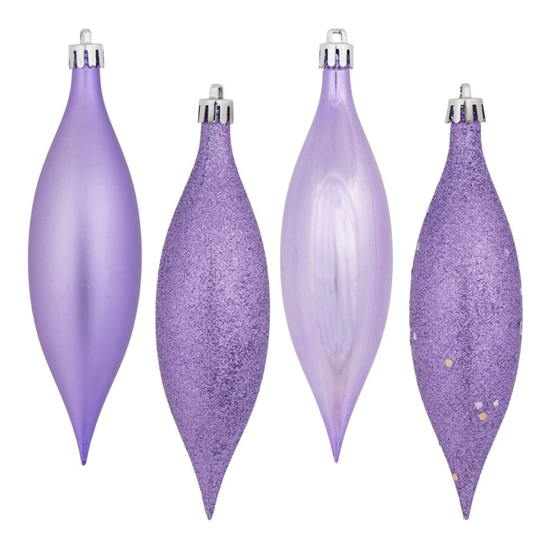 Ornement faîteau à quatre finitions sans motif, H 5,5 po x l 2 po x P 2 po, Mauve clair