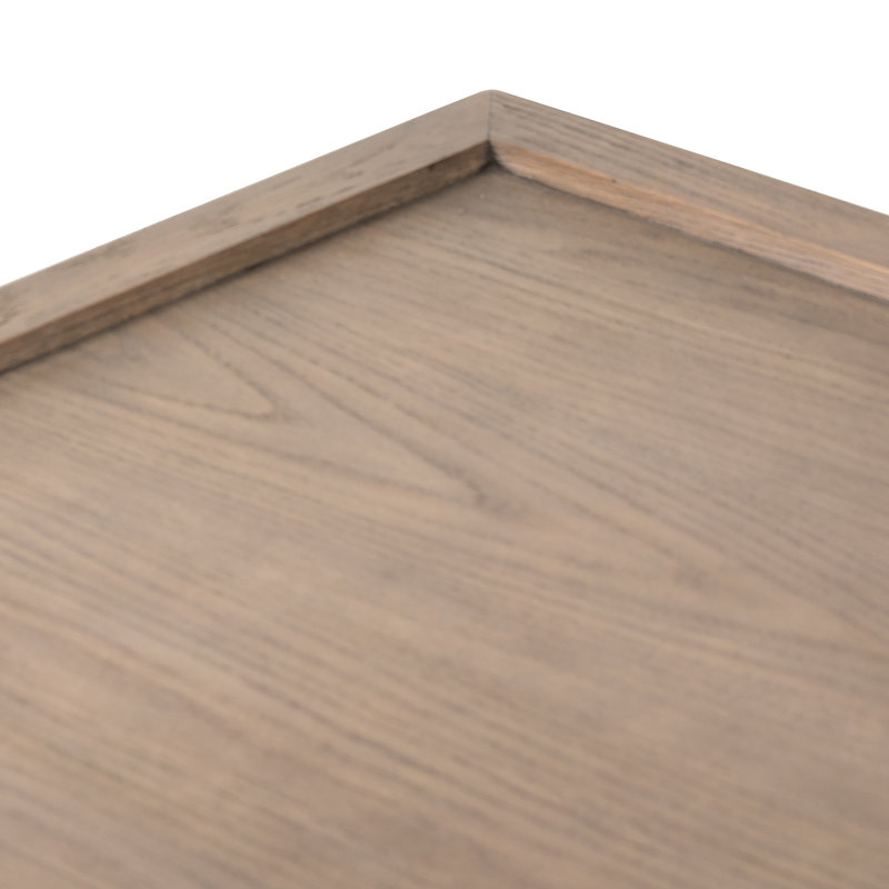 Charley Solid Wood Coffee Table, Warm Natural Oak Veneer