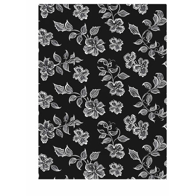 «Floral Floral Dreams», impression d'art moderne sans cadre noir et blanc