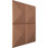 Panneau mural décoratif 3D en métal argenté l 19 5/8 po x H 19 5/8 po Richmond (couvre 2,67 pieds carrés)