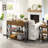 80cm Console Table with 1 Drawer and 2 Open Shelves-93582384