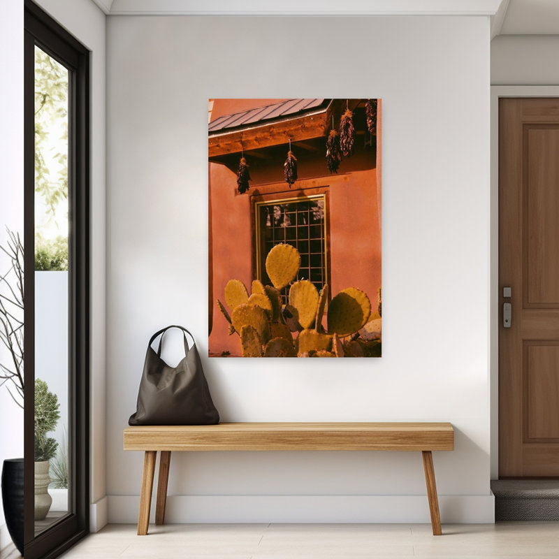 Contemporary Art Abstract Contemporary Cactus Architecture Sunset Wall Art 1 Piece Wrapped Canvas Wall Art