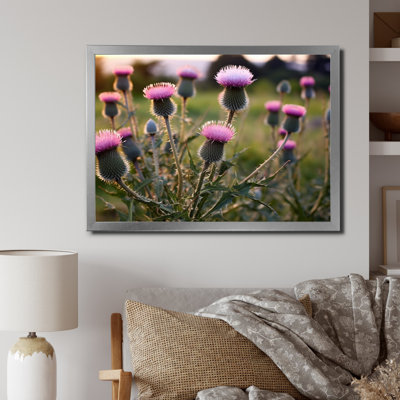 «Purple Green Thistle Whispers Plant I», reproduction sur toile