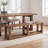 70" Solid Wood Entryway Bench