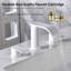Robinet de lavabo pour salle de bain à poignée double 8 po avec bonde escamotable-122443976