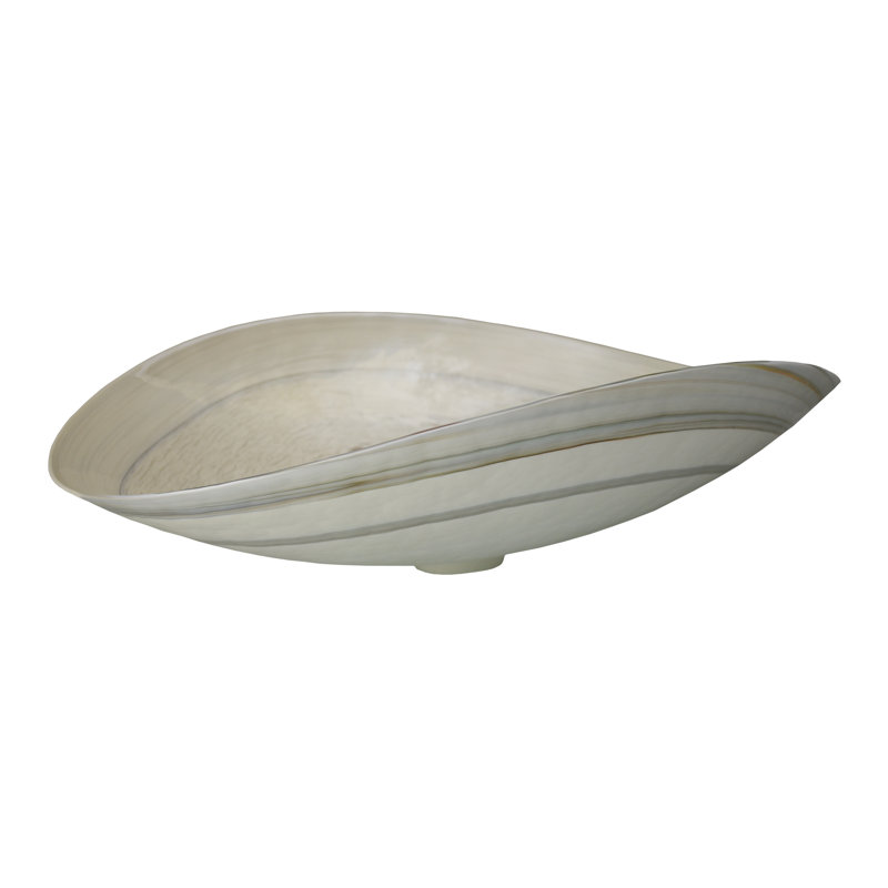 Murano Beachcomber Glass Handmade Oval Vessel Bathroom Sink, Beachcomber