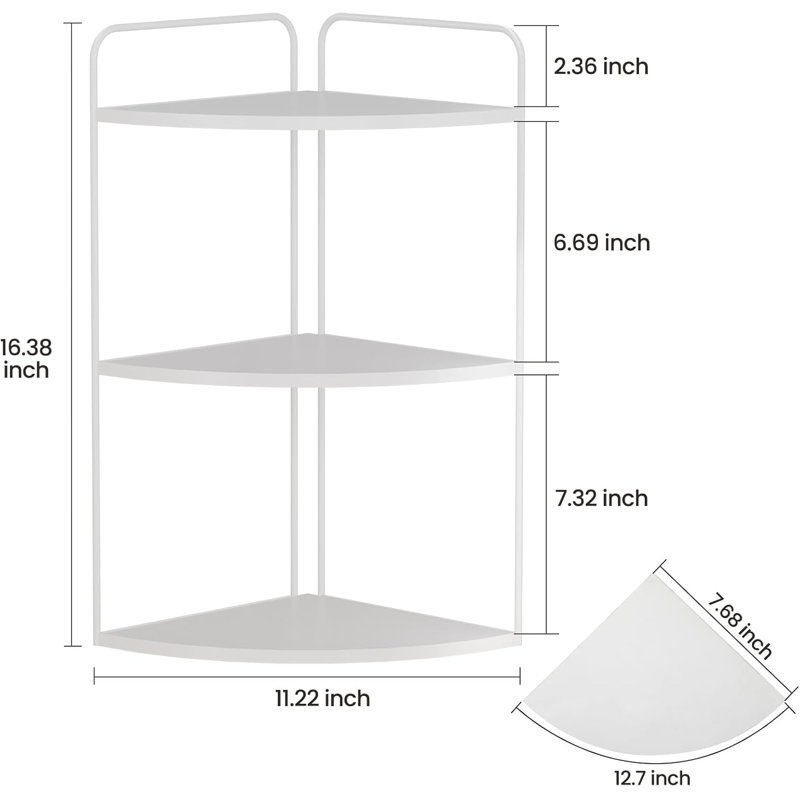 Organisateur de comptoir de salle de bain, Blanc