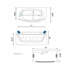 Baignoire à remous blanche pour 2 personnes 71 po x 35,5 po avec double pompe, chauffage et panneau avant en verre Privilege