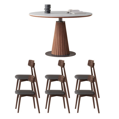Modern sintered stone round dining table sets