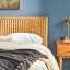 Lit plateforme en bois massif avec tête de lit Led-364890652-364890651