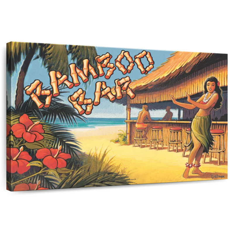 Gillard Bamboo Bar Hawaii, 16" H x 24" W