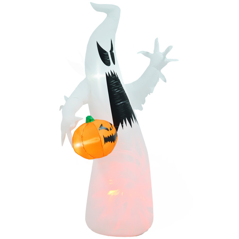 Décoration gonflable d'Halloween 5,9 pi avec citrouille, décoration de jardin à DEL gonflable pour jardin, pelouse, fête, vacances, imperméable