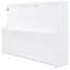 Grand lit blanc avec bureau hydraulique, espace de vie compact, structure solide assurant la stabilité, rangement intégré et matelas, charnières murales idéales pour matelas de 10 pouces, pratique, poids de 600 lb-271258854-271258852