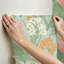 Jade and Pink Blooming Villa Peel and Stick Wallpaper-1110541607
