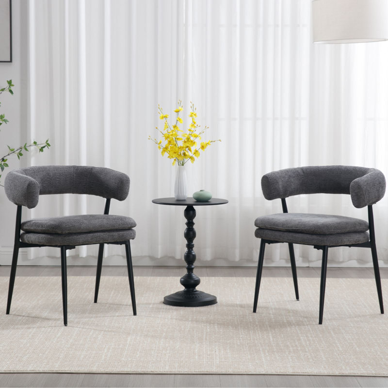 Taysia 49.5cm H Upholstered Parsons Chair, in Grey