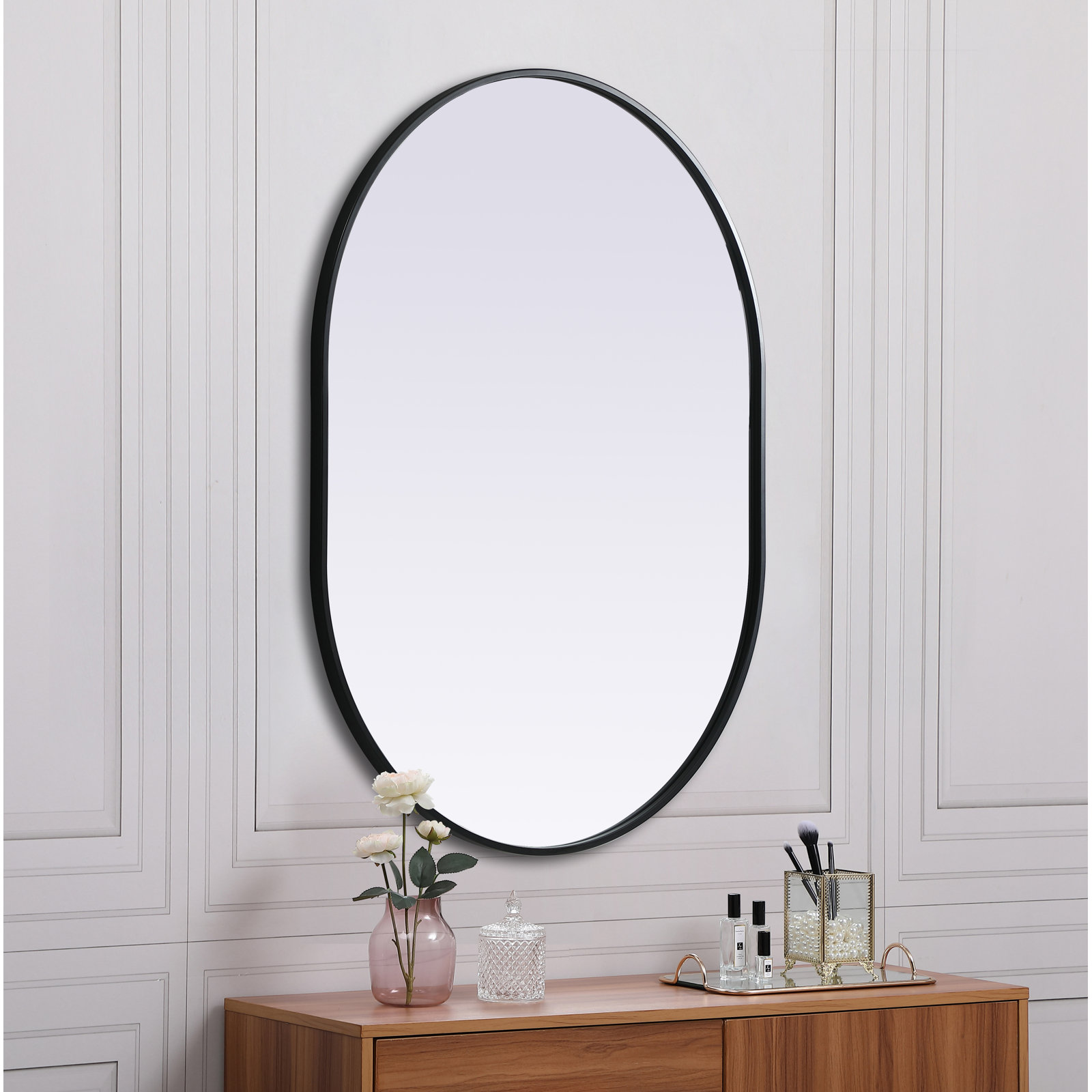 Sabine Accent Mirror, Black, 40" x 30"