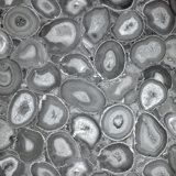 Pepper Glass Bead Finish Geometric Filo Stone Wallpaper Roll