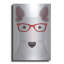 «Bull Terrier portant des lunettes de hipster» par les affiliés Furbaby-1806271036