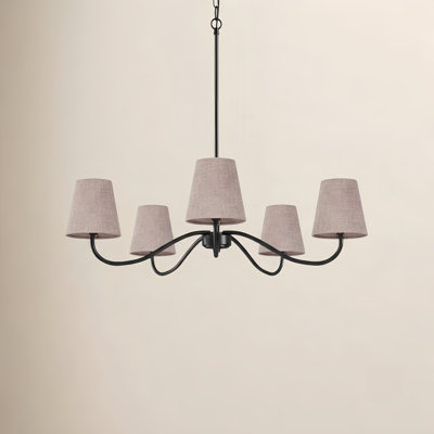 Wrought Iron 5-Light Chandelier