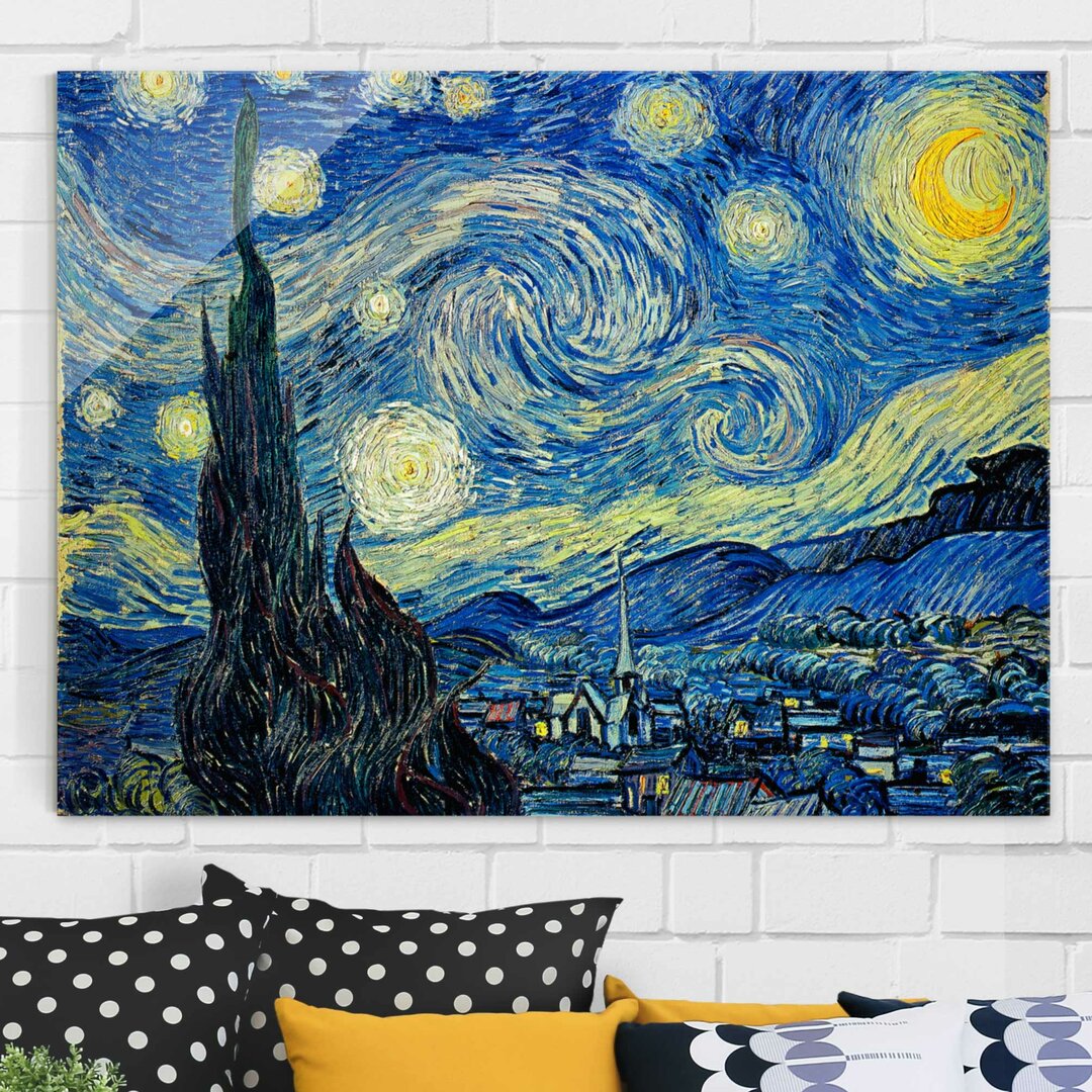 Glasbild Sternennacht von Vincent Van Gogh