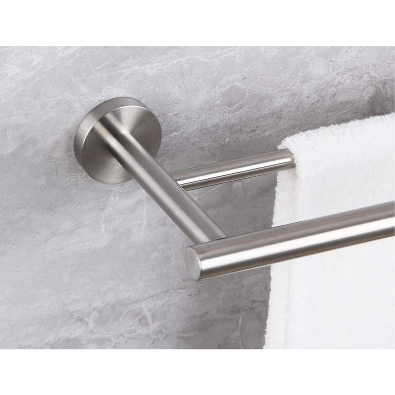 Porte-serviettes mural 23,6 po - Acier inoxydable, de haute qualité, pour salle de bain, chambre à coucher, salle de lavage, cuisine