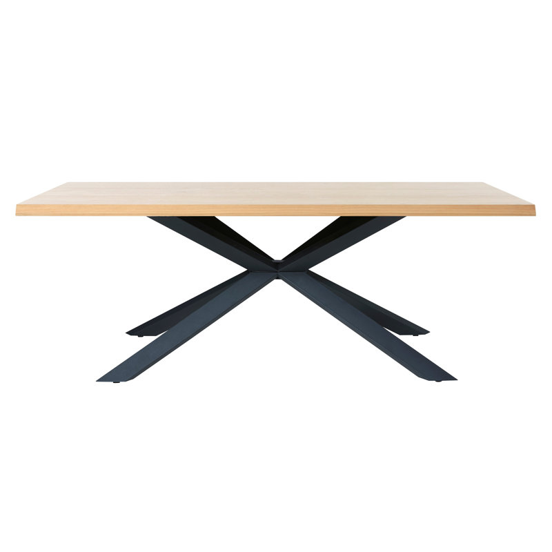 Kade Metal Base Dining Table, Walnut