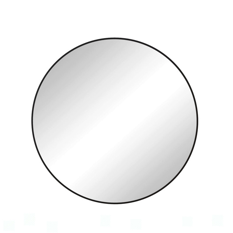 Metal Wall Mirror, 38,13 po x 37,93 po, Noir