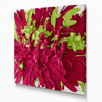 Neo Expressionism 4 Red Canvas Wall Art