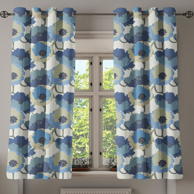 Sateen Blackout Curtains / Drapes Pair