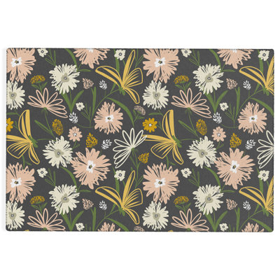 Tapis rectangulaire à motif antidérapant Maegan