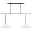 Soren 54" Extended Drop Linear Chandelier with Silk Pleated Shades-510242147