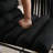 Tufted Upholstered Metal Dining Chairs-695779494