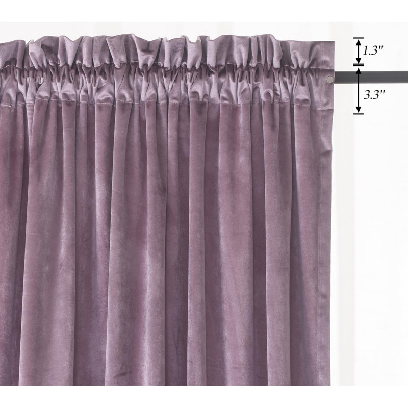 52"W Lavender 2 Panels Luxury Decor Blackout Curtains Drapes, 132.08cm Width x 305cm Drop