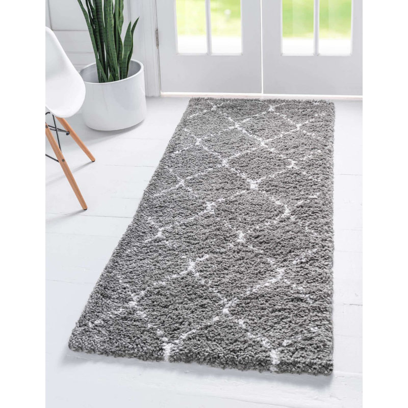 Moroccan Shag Oriental Indoor Rug, Runner 2'7" x 10'