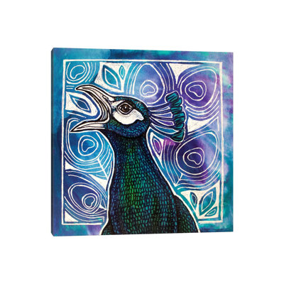 Call of the Peacock 1 Piece Wrapped Canvas Wall Art