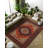 Guria Orange Oriental Vintage Look Machine Printed Cotton Chenille Area Rug-528774812