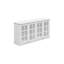 Bibliothèque murale symétrique 31,5 "x l 63" avec portes et tablettes en verre