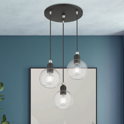 Luminaire suspendu en forme de dôme à 3 lumières Onawa