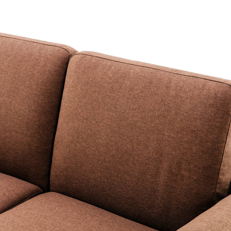 57.63'' Linen Sofa Bed Futon Chair Convertible Futon Foldable Couch