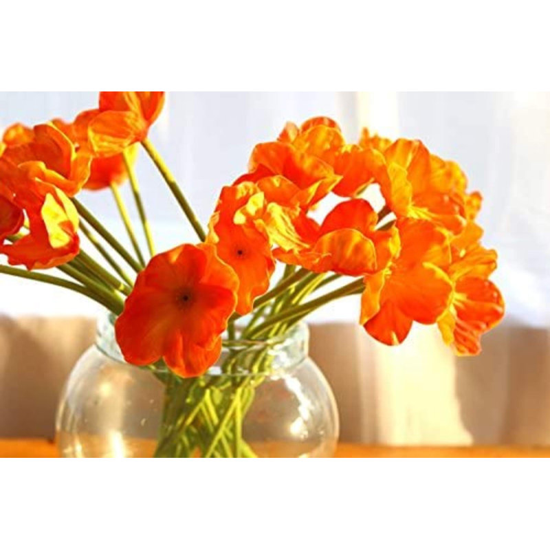 Mélange de fleurs artificielles, Orangé