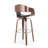 Mid-Century Modern Wooden Frame Swivel Bar Stool-1668439966
