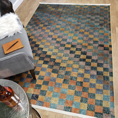 Covin Chenille Geometric Indoor Rug