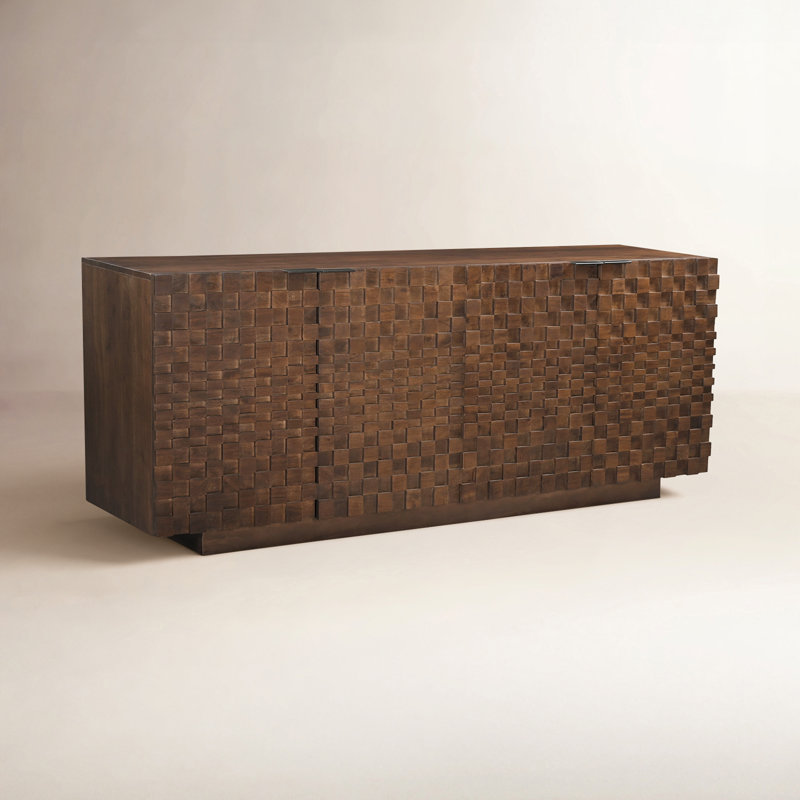 Givens 75" Carved Wood Sideboard