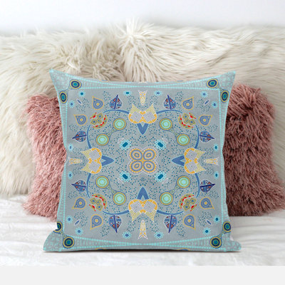 Floral Outdoor Reversible Throw Pillow