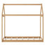 Lit simple en bois