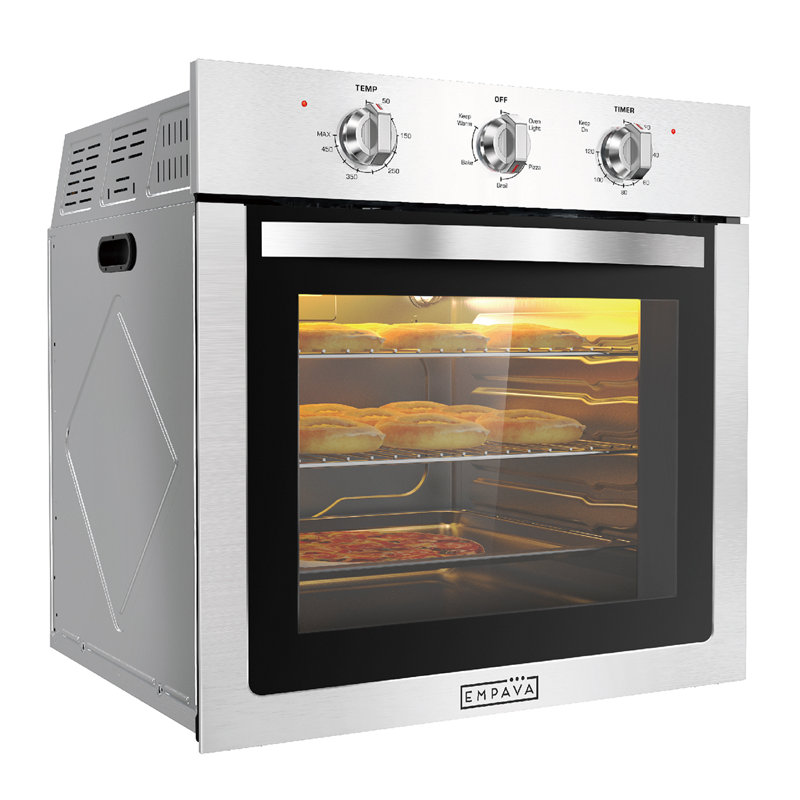 Empava 24" 2.3 Cubic Feet Electric Wall Oven with Soft Close Door