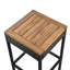 Table d'extérieur en bois et huit tabourets avec coussins bistro toutes saisons